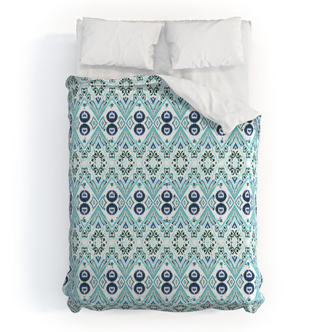 Amy Sia Ikat Java Blue Mini Duvet Cover