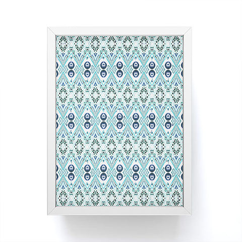 Amy Sia Ikat Java Blue Mini Framed Mini Art Print
