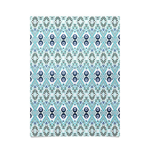 Amy Sia Ikat Java Blue Mini Poster