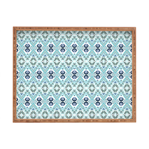Amy Sia Ikat Java Blue Mini Rectangular Tray