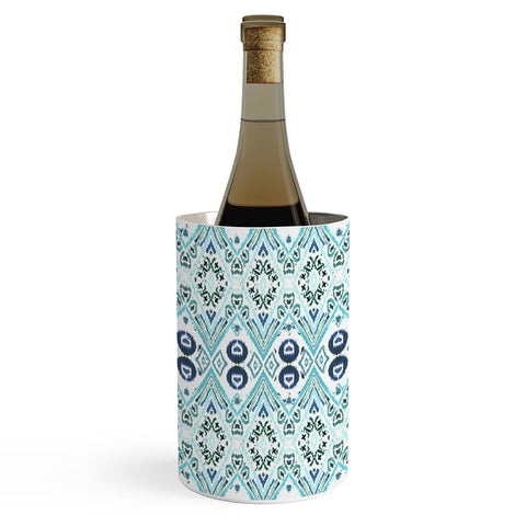 Amy Sia Ikat Java Blue Mini Wine Chiller