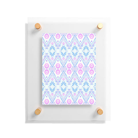 Amy Sia Ikat Java Pink Floating Acrylic Print