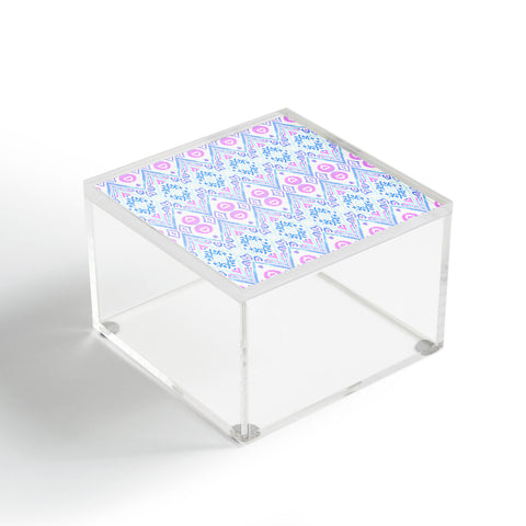 Amy Sia Ikat Java Pink Acrylic Box