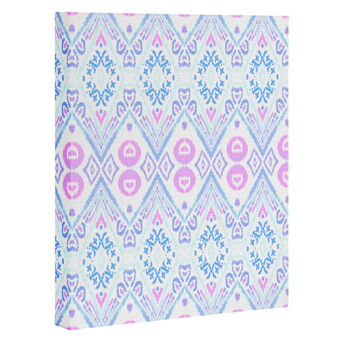 Amy Sia Ikat Java Pink Art Canvas