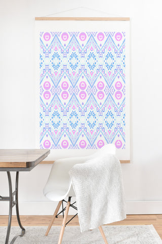 Amy Sia Ikat Java Pink Art Print And Hanger
