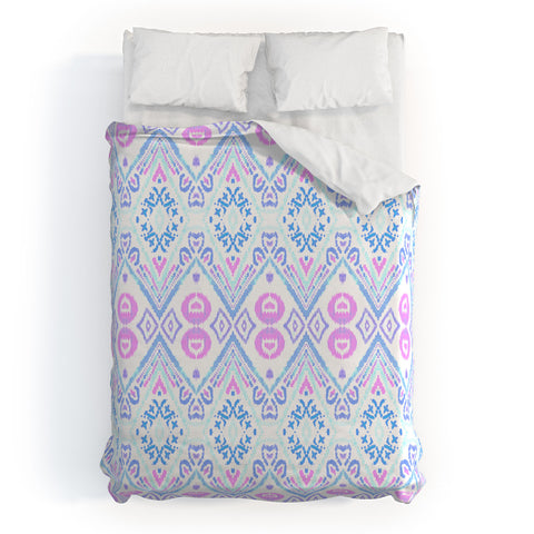 Amy Sia Ikat Java Pink Duvet Cover