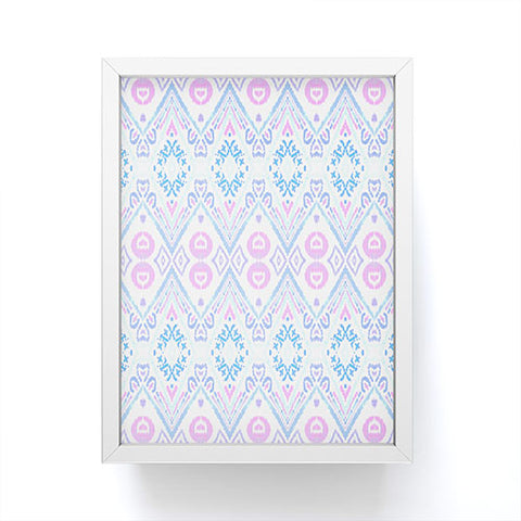 Amy Sia Ikat Java Pink Framed Mini Art Print