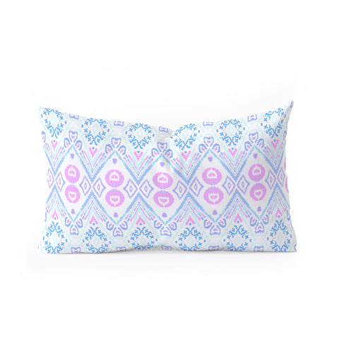 Amy Sia Ikat Java Pink Oblong Throw Pillow