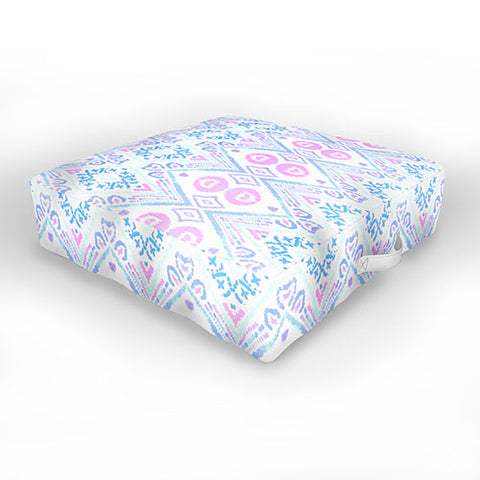 Amy Sia Ikat Java Pink Outdoor Floor Cushion