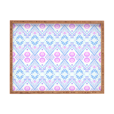Amy Sia Ikat Java Pink Rectangular Tray