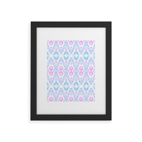 Amy Sia Ikat Java Pink Framed Art Print