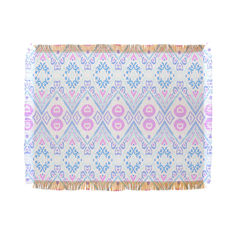 Amy Sia Ikat Java Pink Throw Blanket