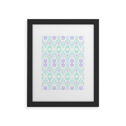 Amy Sia Ikat Java Purple Framed Art Print