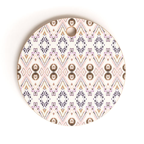 Amy Sia Ikat Java Rose Cutting Board Round