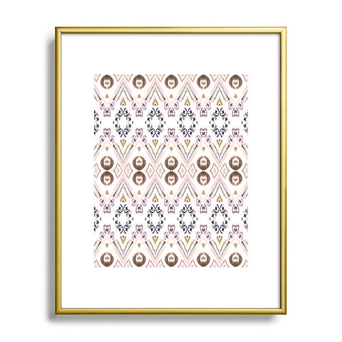 Amy Sia Ikat Java Rose Metal Framed Art Print