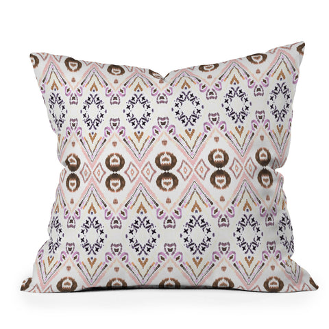 Amy Sia Ikat Java Rose Throw Pillow
