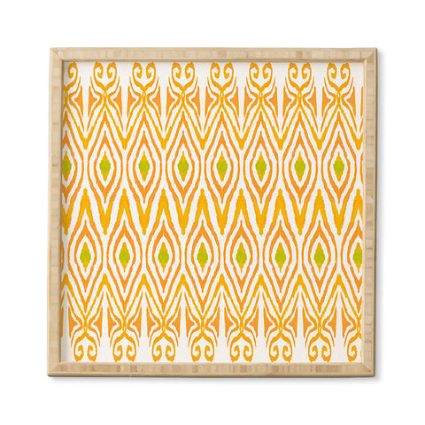 Amy Sia Ikat Tangerine Framed Wall Art