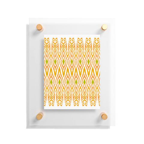 Amy Sia Ikat Tangerine Floating Acrylic Print