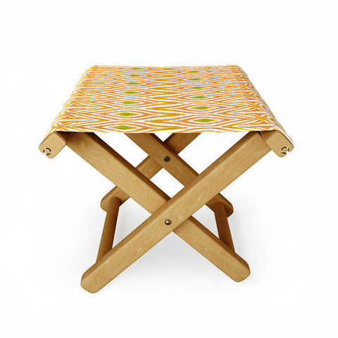 Amy Sia Ikat Tangerine Folding Stool