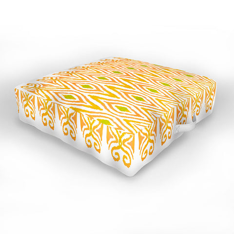 Amy Sia Ikat Tangerine Outdoor Floor Cushion