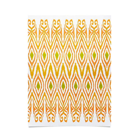 Amy Sia Ikat Tangerine Poster