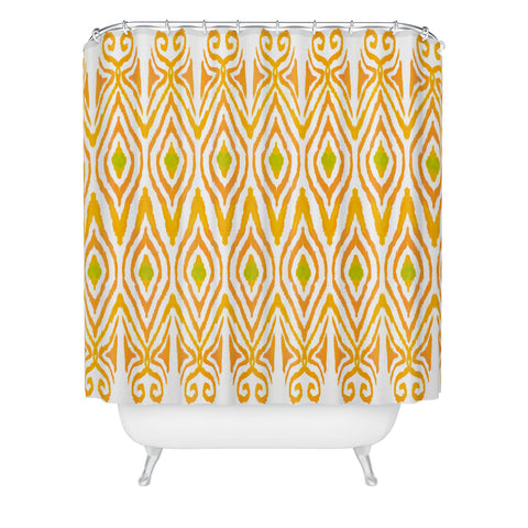 Amy Sia Ikat Tangerine Shower Curtain