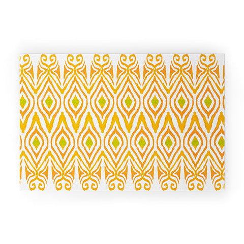 Amy Sia Ikat Tangerine Welcome Mat