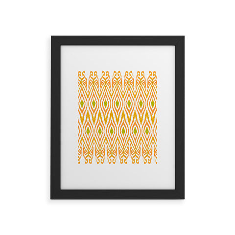 Amy Sia Ikat Tangerine Framed Art Print