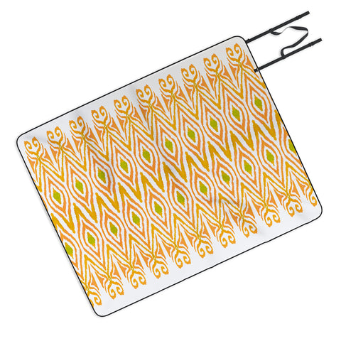 Amy Sia Ikat Tangerine Picnic Blanket