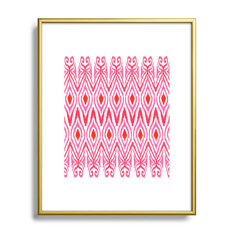 Amy Sia Ikat Watermelon Metal Framed Art Print