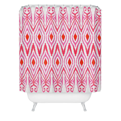 Amy Sia Ikat Watermelon Shower Curtain