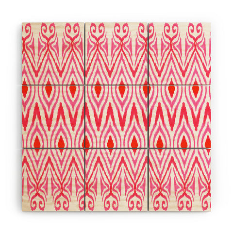 Amy Sia Ikat Watermelon Wood Wall Mural