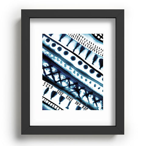 Amy Sia Indigo Stripe Recessed Framing Rectangle