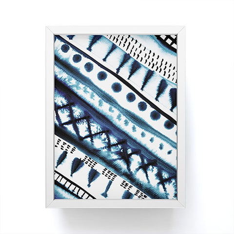 Amy Sia Indigo Stripe Framed Mini Art Print