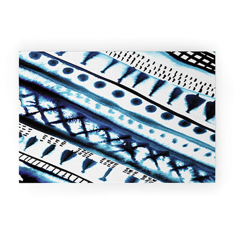 Amy Sia Indigo Stripe Welcome Mat