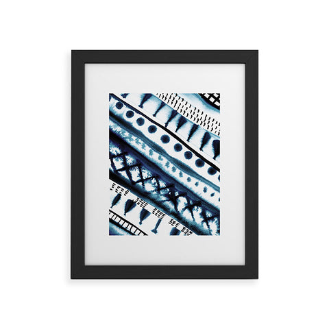 Amy Sia Indigo Stripe Framed Art Print