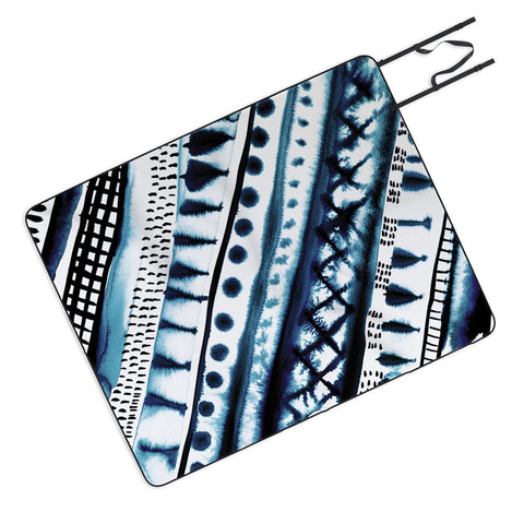 Amy Sia Indigo Stripe Picnic Blanket