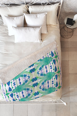 Amy Sia Inky Oceans Fleece Throw Blanket