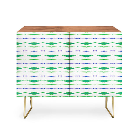 Amy Sia Inky Oceans Stripe Credenza