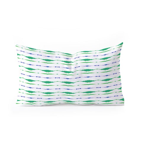 Amy Sia Inky Oceans Stripe Oblong Throw Pillow