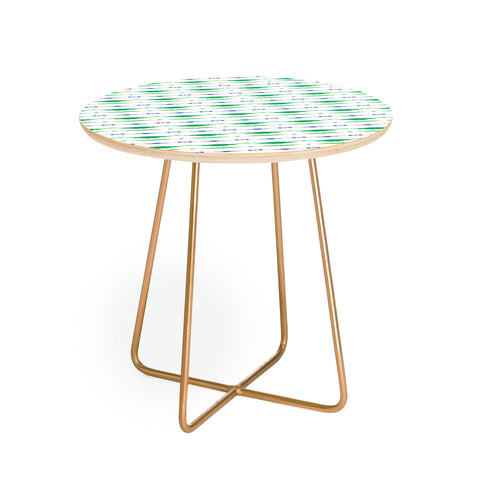Amy Sia Inky Oceans Stripe Round Side Table