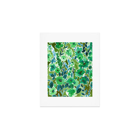Amy Sia Isla Floral Green Art Print