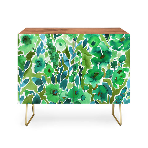 Amy Sia Isla Floral Green Credenza