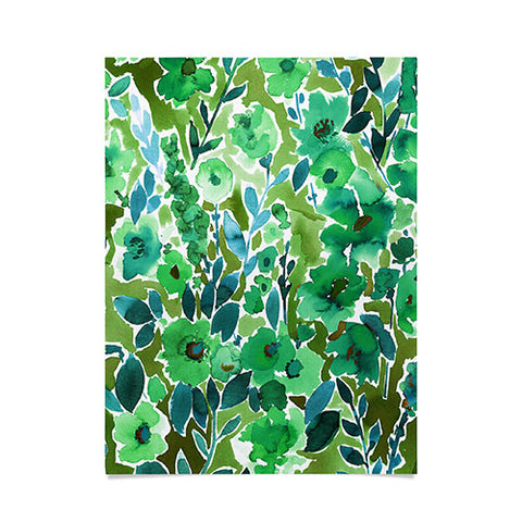 Amy Sia Isla Floral Green Poster