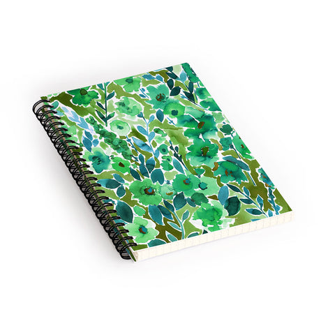 Amy Sia Isla Floral Green Spiral Notebook