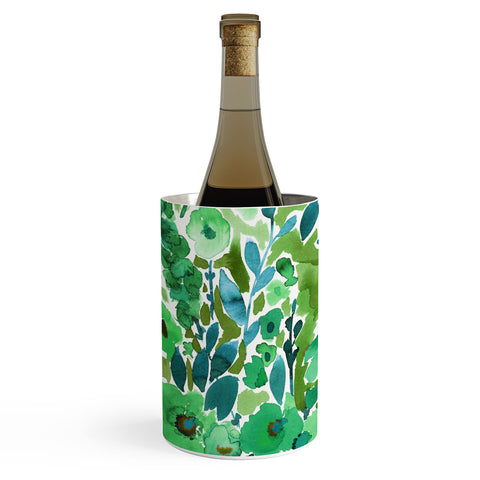 Amy Sia Isla Floral Green Wine Chiller