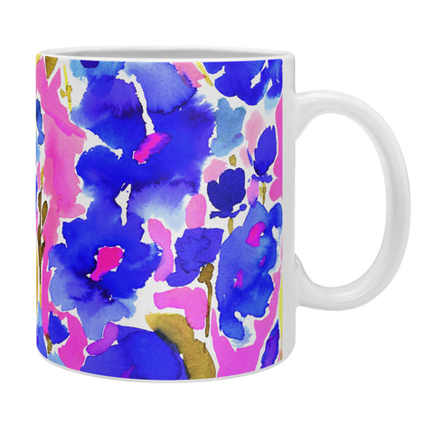 Amy Sia Isla Floral Pink Blue Coffee Mug
