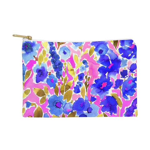 Amy Sia Isla Floral Pink Blue Pouch