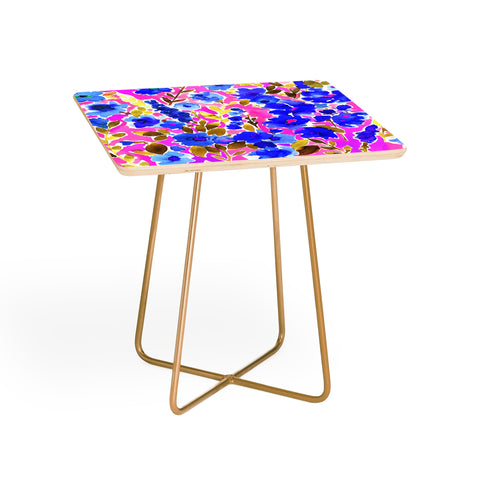 Amy Sia Isla Floral Pink Blue Side Table