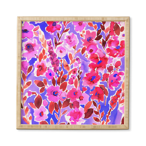 Amy Sia Isla Floral Purple Framed Wall Art